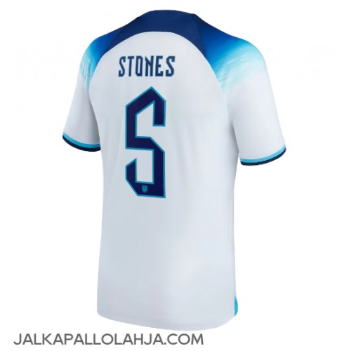 Englanti John Stones #5 Kopio Koti Pelipaita MM-kisat 2022 Lyhyet Hihat